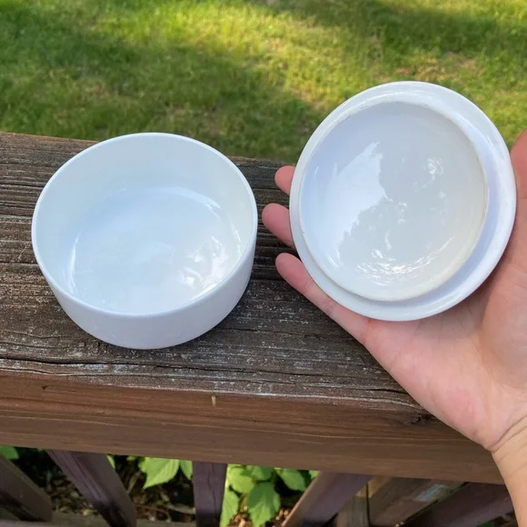 Vintage Villeroy & Boch Village Square Design Naif Trinket Porcelain Candy Box - Picture 8 of 10